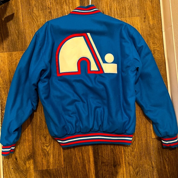 Sold!!! Reversible Quebec Nordiques Varsity Jacket 🏒 🔥 - Picture 2 of 10